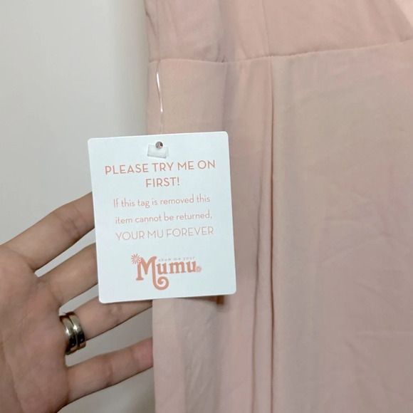 NWT Show Me Your Mumu Jenn Maxi Dress Gown Dusty Blush Crisp Pink Size XS - Picture 7 of 10